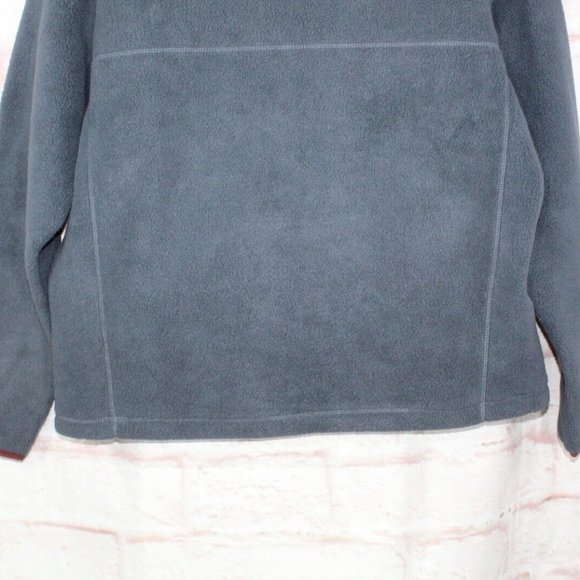LL Bean Blue Polyester Half Zip High Neck Mountain Fleece Sweater Size L - Picture 7 of 8